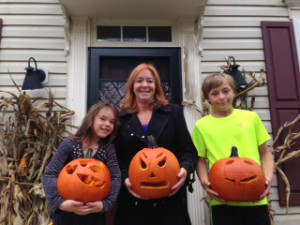 These actually are my kids and their pumpkins - Pumpkin Carving 2014